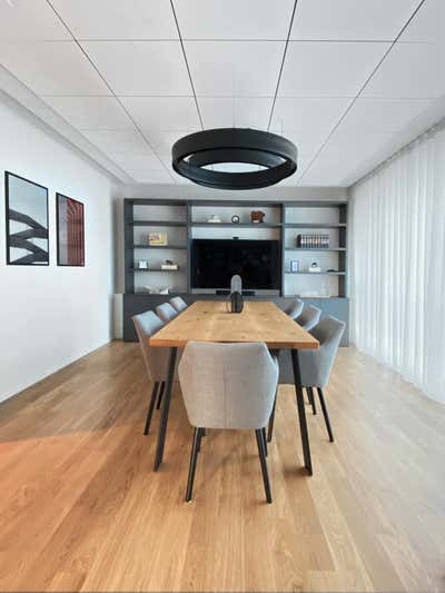  Industrial Minimalist Office Meeting Room. Bieg Offices by ZWEI Design.