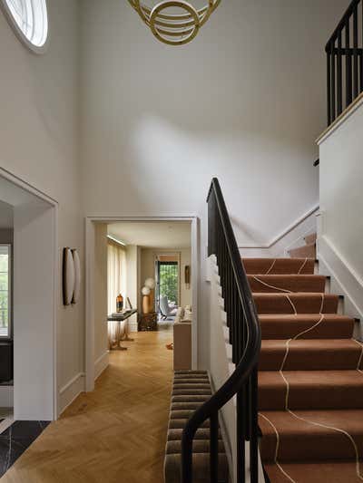  Mid-Century Modern Art Deco Family Home Entry and Hall. Moore Park by Elizabeth Metcalfe Design.