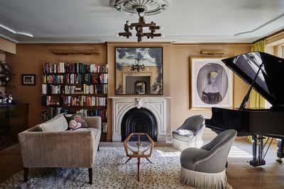  French Family Home Living Room. Fort Green Townhouse by Chused & Co.