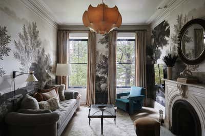  Hollywood Regency Family Home Living Room. Fort Green Townhouse by Chused & Co.