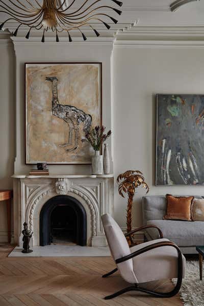 Art Nouveau Living Room. Fort Green Townhouse by Chused & Co.