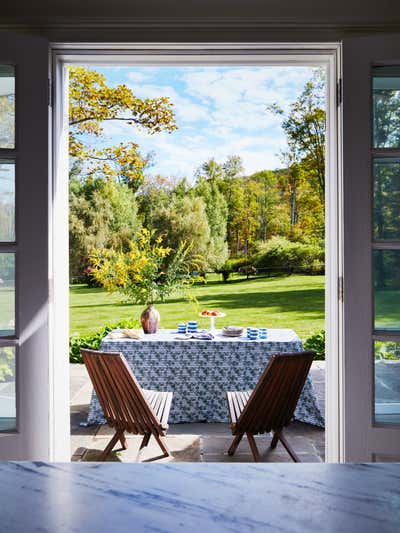  Transitional Country House Patio and Deck. Connecticut Farmhouse by Chused & Co.