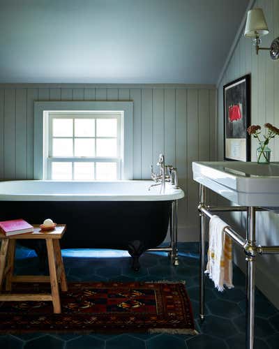  Transitional Country House Bathroom. Connecticut Farmhouse by Chused & Co.