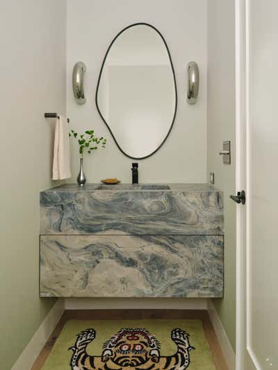 Modern French Family Home Bathroom. Pacific Palisades by Two Muse Studios.