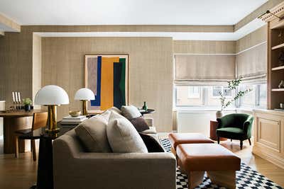  Art Nouveau Mid-Century Modern Apartment Living Room. Greenwich Village Pied-a-Terre by Nate Berkus Associates.