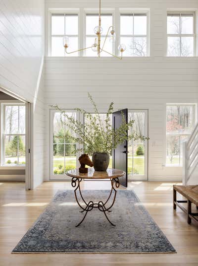  Farmhouse Country House Entry and Hall. CALHOUN HILL  by Jessica Fischer Design.