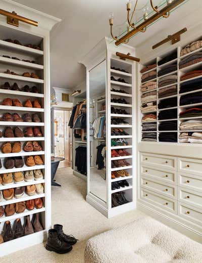  Contemporary Family Home Storage Room and Closet. Fifth Avenue by Jeremiah Brent Design.