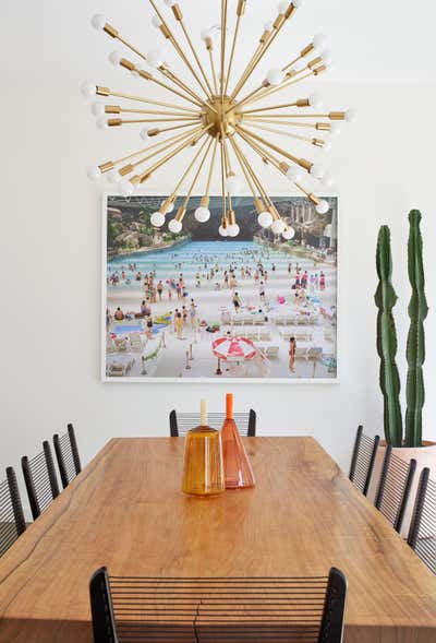 Contemporary Dining Room. Resident Art by Alison Damonte Design.