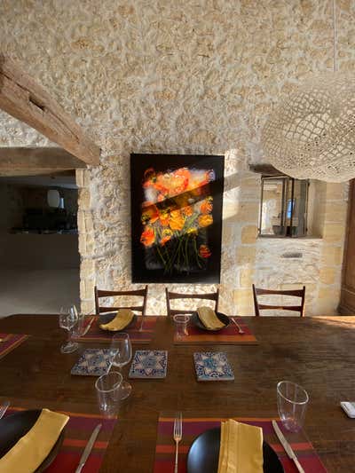  Country Farmhouse Country House Dining Room. la Maison des Vignes by I CYR Architecture.
