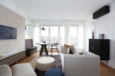  Contemporary Modern Bachelor Pad Living Room. de la Faisanderie by I CYR Architecture.