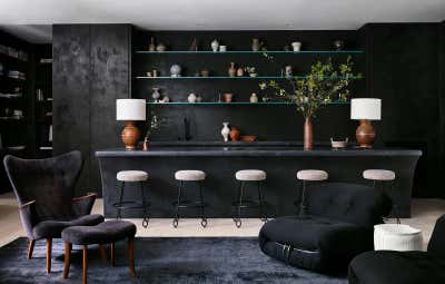  Contemporary Family Home Bar and Game Room. Beverly Hills by Jeremiah Brent Design.