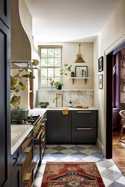  Cottage Apartment Kitchen. Kalorama Jewel Box by Zoe Feldman Design.