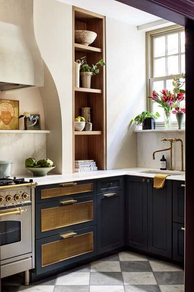 Cottage Apartment Kitchen. Kalorama Jewel Box by Zoe Feldman Design.