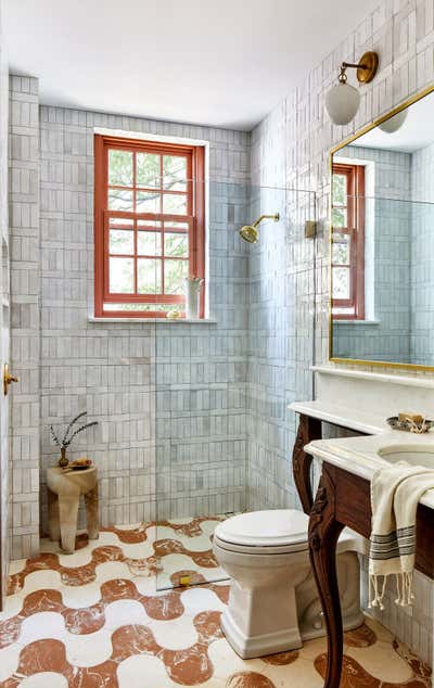 Cottage Bathroom. Kalorama Jewel Box by Zoe Feldman Design.
