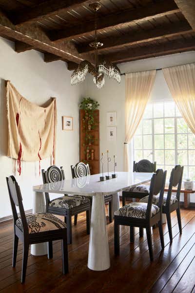 Eclectic Apartment Dining Room. Whitley Heights Penthouse by Argyle Design.