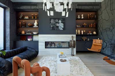  Modern Eclectic Contemporary Bachelor Pad Lobby and Reception. The Fun House by Argyle Design.