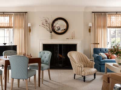  English Country Living Room. Windermere Dr. by Kylee Shintaffer Design.