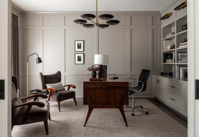  Mid-Century Modern Family Home Office and Study. Lakeview Residence by Kylee Shintaffer Design.