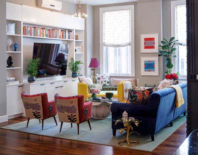 Hollywood Regency Apartment Living Room. Nolita Loft Interior Design by Right Meets Left Interior Design.