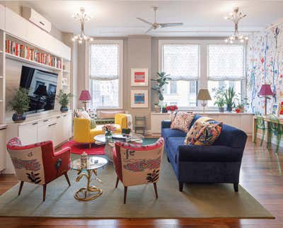  Maximalist Apartment Living Room. Nolita Loft Interior Design by Right Meets Left Interior Design.