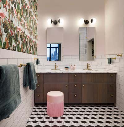 Eclectic Apartment Bathroom. Nolita Loft Interior Design by Right Meets Left Interior Design.