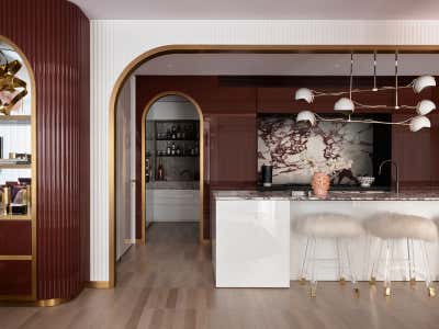 Art Deco Hollywood Regency Kitchen. Toorak Apartment  by Greg Natale.