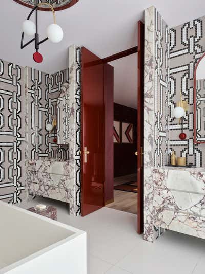  Hollywood Regency Maximalist Bathroom. Toorak Apartment  by Greg Natale.
