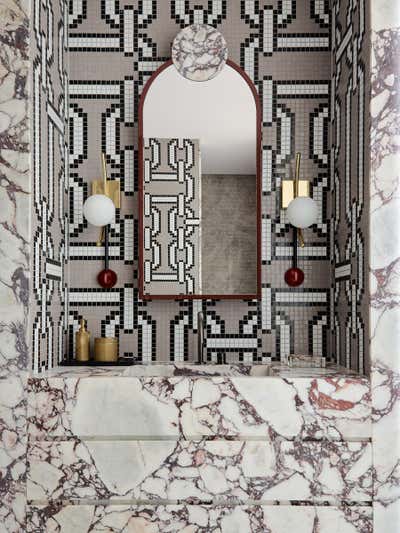  Art Deco Hollywood Regency Bathroom. Toorak Apartment  by Greg Natale.