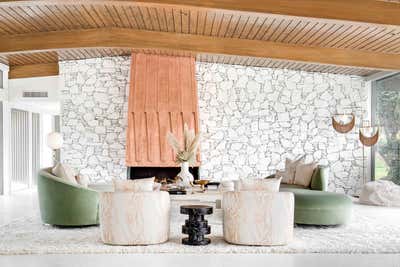  Hollywood Regency Eclectic Vacation Home Living Room. Eldorado by Jen Samson Design.