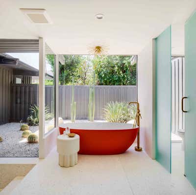 Mid-Century Modern Vacation Home Bathroom. Eldorado by Jen Samson Design.