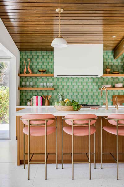  Hollywood Regency Vacation Home Kitchen. Eldorado by Jen Samson Design.
