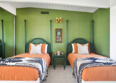  Hollywood Regency Bohemian Vacation Home Bedroom. Eldorado by Jen Samson Design.