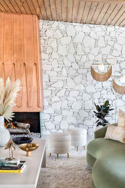  Scandinavian Eclectic Vacation Home Living Room. Eldorado by Jen Samson Design.