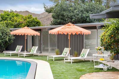  Hollywood Regency Vacation Home Patio and Deck. Eldorado by Jen Samson Design.