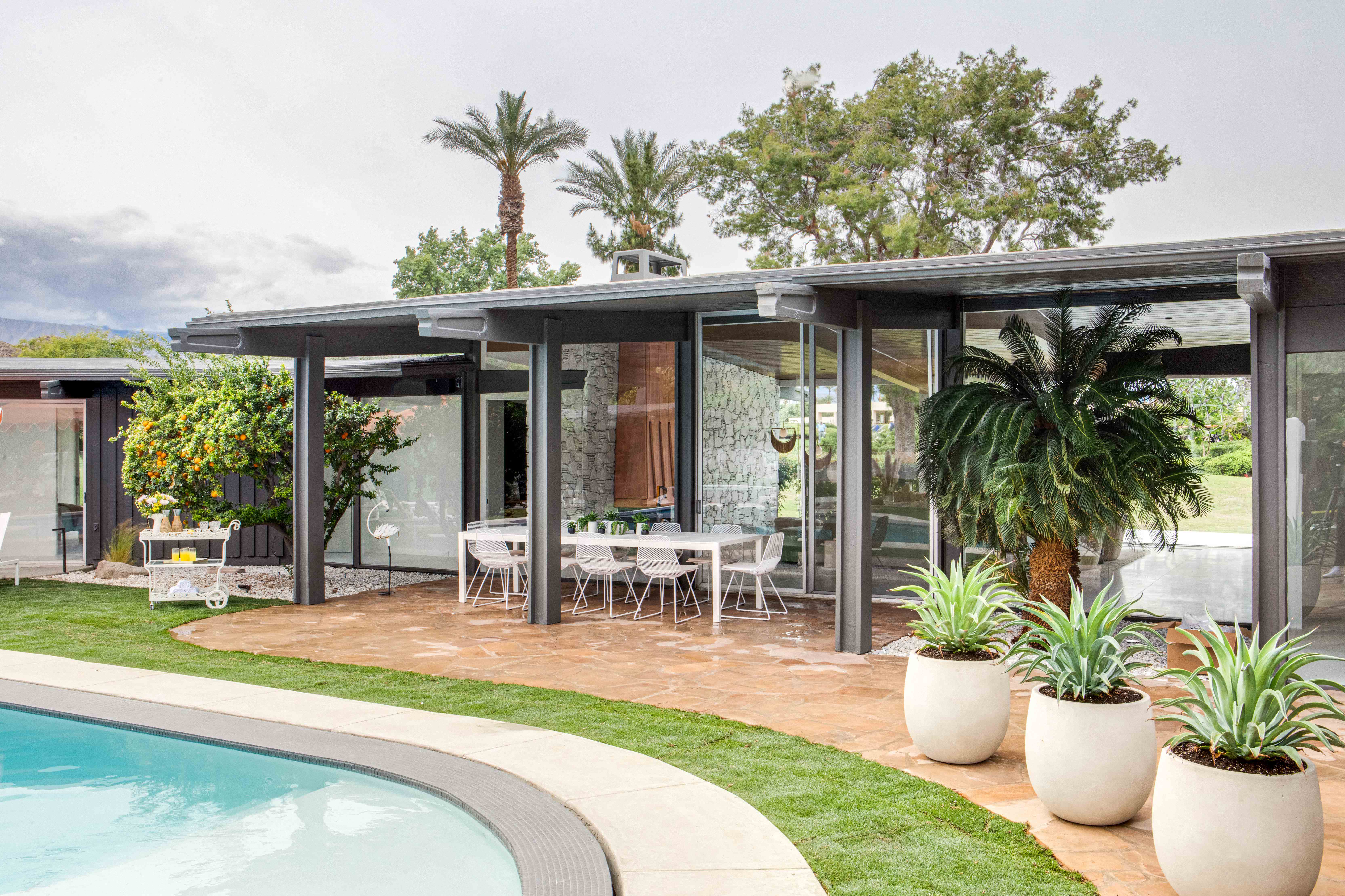 Mid-Century Modern Patio and Deck