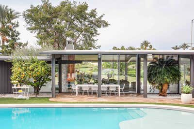  Mid-Century Modern Vacation Home Patio and Deck. Eldorado by Jen Samson Design.