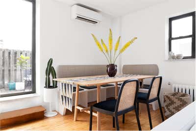  Transitional Bachelor Pad Dining Room. Clinton Hill Condo by MK Workshop.