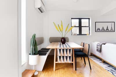  Arts and Crafts Minimalist Bachelor Pad Dining Room. Clinton Hill Condo by MK Workshop.