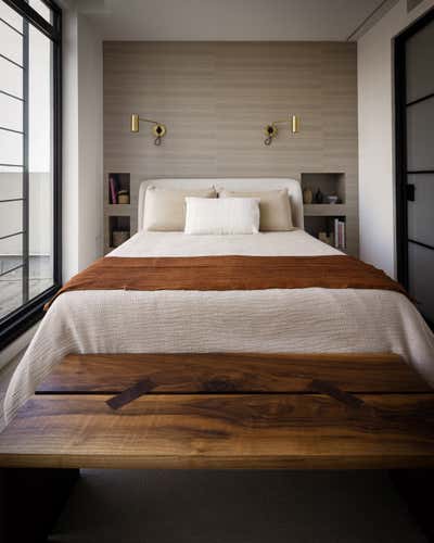  Industrial Minimalist Bachelor Pad Bedroom. Clinton Hill Duplex by MK Workshop.