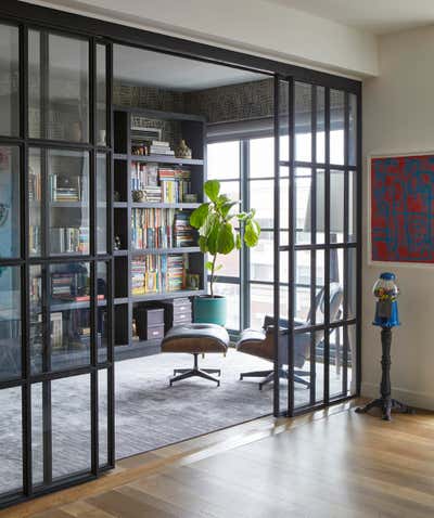  Minimalist Eclectic Apartment Office and Study. Boerum Hill by Tina Ramchandani Creative LLC.