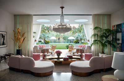 Mid-Century Modern Living Room. Casa Tropicale by Jamie Bush + Co..
