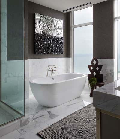  Modern Family Home Bathroom. REFINED MODERNITY by Donna Mondi Interior Design.