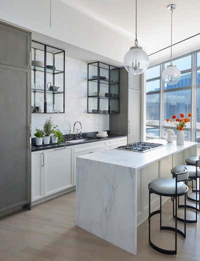 Art Deco Modern Bachelor Pad Kitchen. A Penthouse by Brynn Olson Design Group.