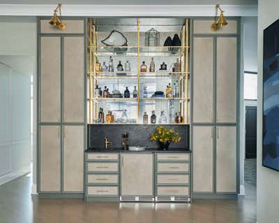 Art Deco Bachelor Pad Bar and Game Room. A Penthouse by Brynn Olson Design Group.