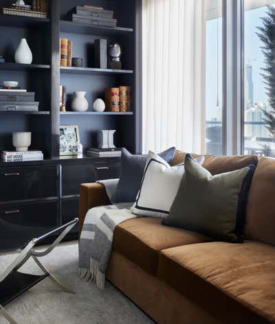  Transitional Bachelor Pad Office and Study. A Penthouse by Brynn Olson Design Group.