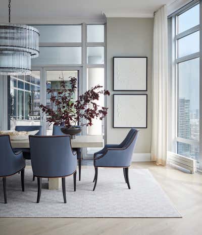  Art Deco Transitional Bachelor Pad Dining Room. A Penthouse by Brynn Olson Design Group.