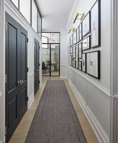 Art Deco Bachelor Pad Entry and Hall. A Penthouse by Brynn Olson Design Group.