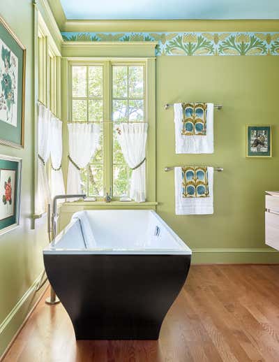  Transitional Family Home Bathroom. High Point Showhouse - Master Bath by Right Meets Left Interior Design.