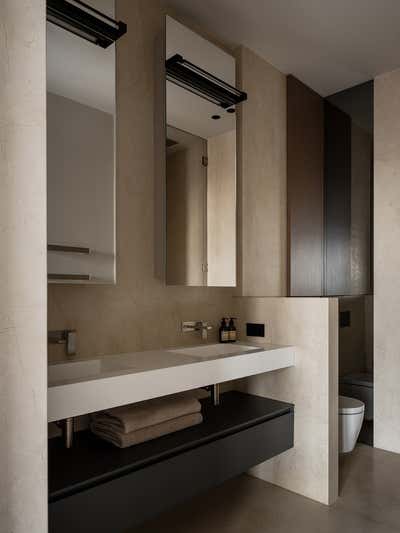  Minimalist Apartment Bathroom. Bespoke interior in Moscow by Rymar.Studio.
