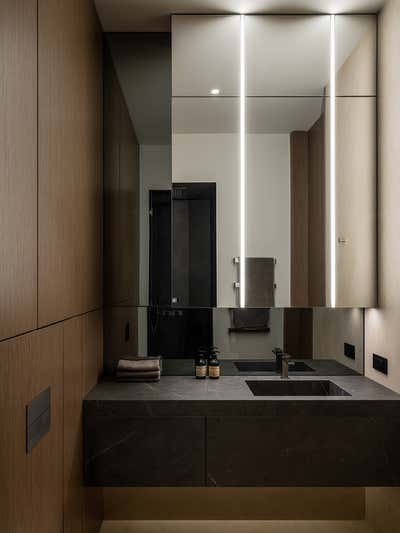  Transitional Apartment Bathroom. Bespoke interior in Moscow by Rymar.Studio.
